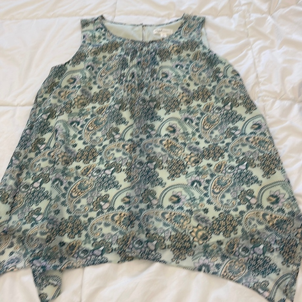 Magnolia Grace Pintucked Handkerchief Tank M